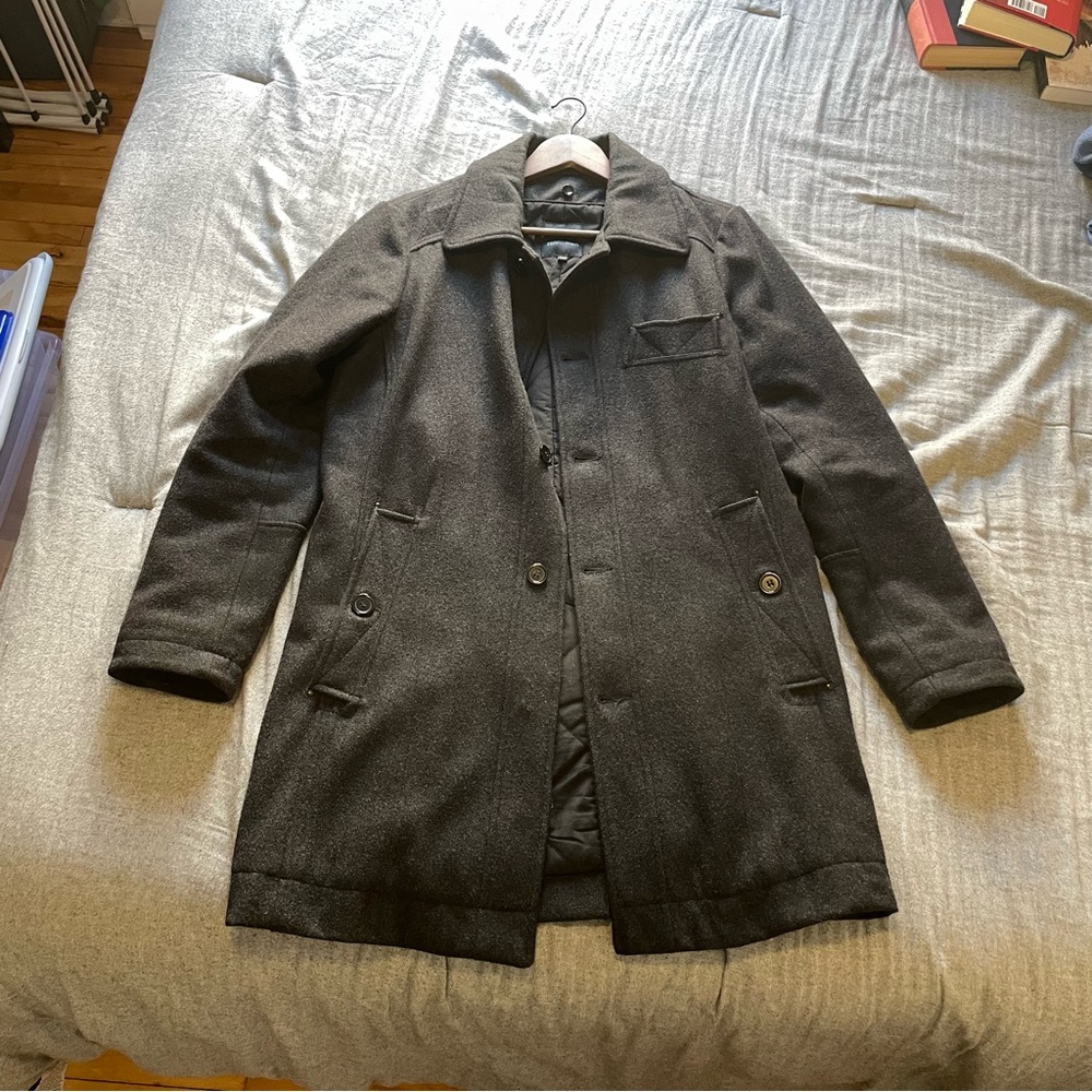 Men's Sark Grey Wool Coat Small